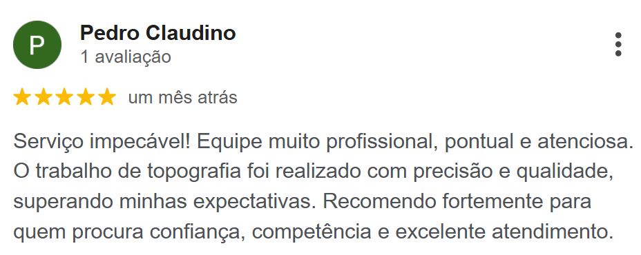 Avaliação de Pedro Claudino